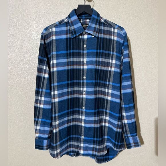 Paul Stuart Blue Plaid Men's Shirt - Picture 1 of 5